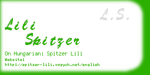 lili spitzer business card